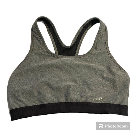 Avia Sports‎ Bra Large 12-14 Dark Gray & Black - Picture 1 of 3